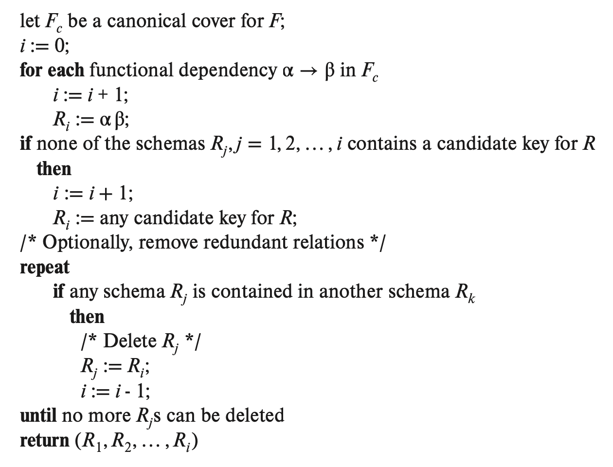 3nf-decompose-algorithm